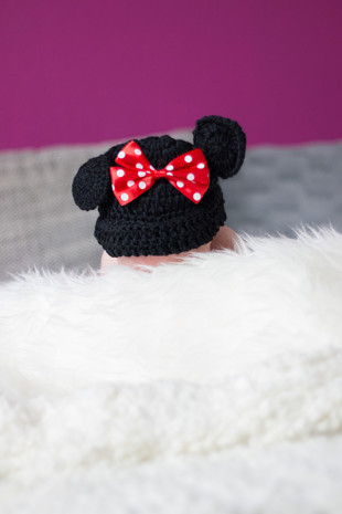 Sofia Wagner Fotografie Köln Babyfotografie Baby mit Minnie Mouse Verkleidung